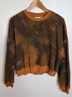 Untitled in Motion Rust and Brown Dionea Crewneck Sweatshirt Medium